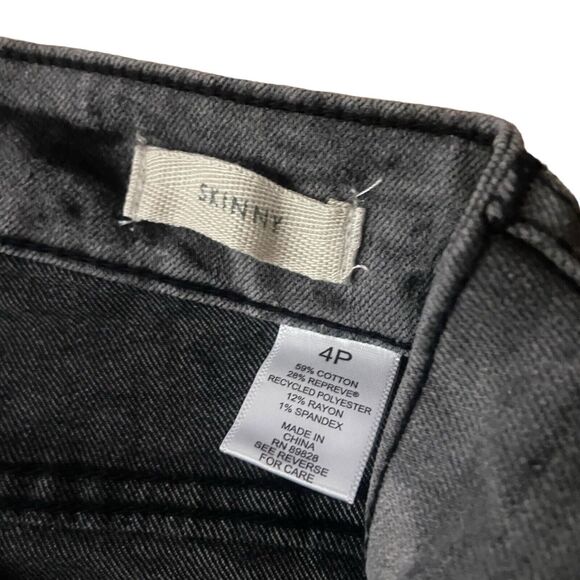 LOGO by Lori Goldstein Women's Grey Tie Dye Skinny Jeans Size 4 Petite Stretchy - Picture 7 of 7